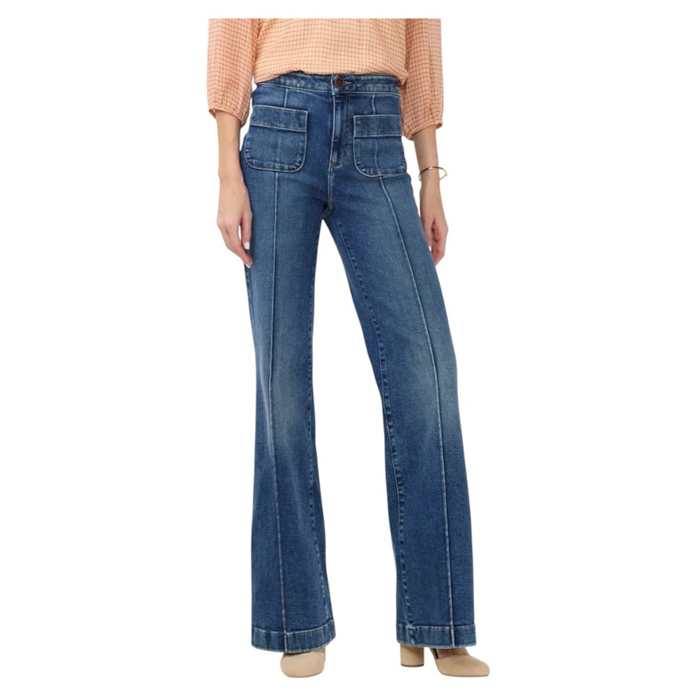 LC Lauren Conrad Dark Blue Wide Leg Jeans